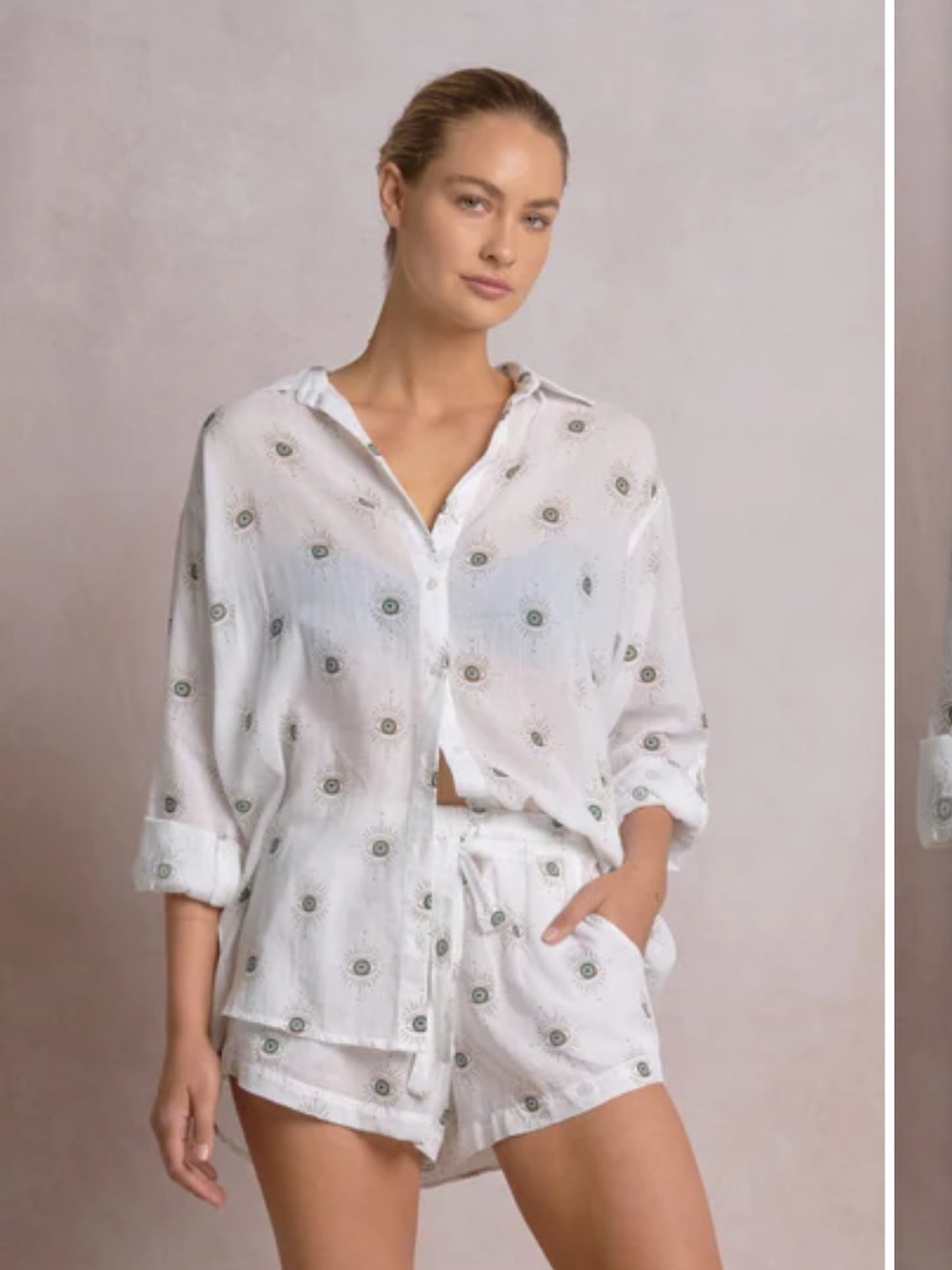 Elan White Button-Down Shirt